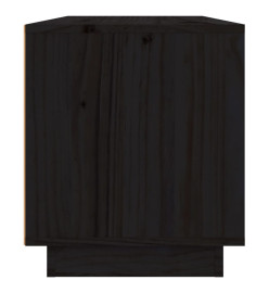 Meuble TV Noir 80x34x40 cm Bois de pin massif