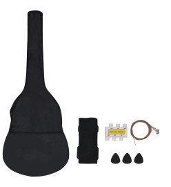 Jeu de guitare classique pour débutants 8 pcs Noir 3/4 36"