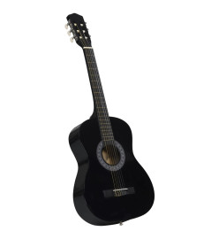 Jeu de guitare classique pour débutants 8 pcs Noir 3/4 36"