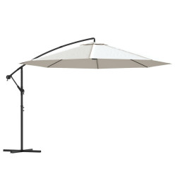 Parasol cantilever 3,5 m blanc sable