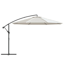 Parasol cantilever 3,5 m blanc sable