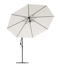 Parasol cantilever 3,5 m blanc sable