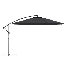 Parasol déporté avec mât en aluminium 350 cm Noir