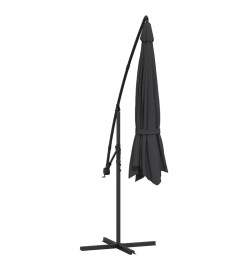 Parasol déporté avec mât en aluminium 350 cm Noir