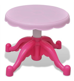 Clavier jouet d'enfants et tabouret/microphone 37 touches Rose