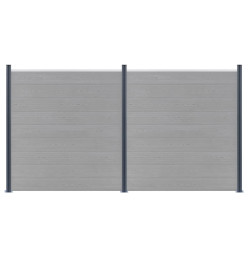 Poteaux de clôture 3 pcs Gris foncé 185 cm Aluminium