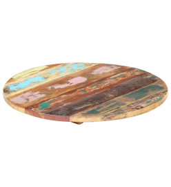 Dessus de table rond 50 cm 25-27 mm Bois de récupération solide