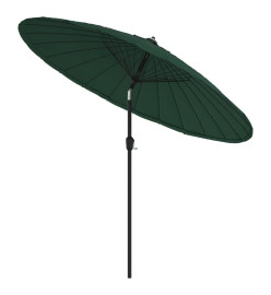 Parasol d'extérieur avec mât en aluminium 270 cm Vert