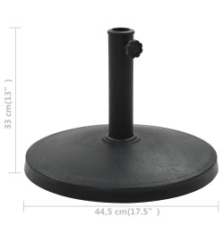 Socle rond de parasol Polyrésine 10 kg Noir