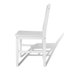 Chaises à manger lot de 6 blanc pinède