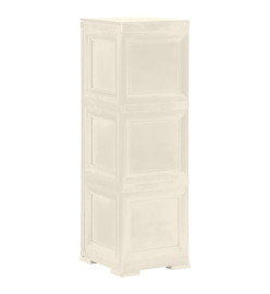 Armoire plastique 40x43x125 cm design bois glace à la vanille