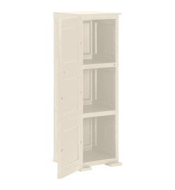 Armoire plastique 40x43x125 cm design bois glace à la vanille