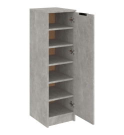 Armoire à chaussures Gris béton 30x35x100 cm Bois d'ingénierie