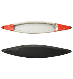 Kayak gonflable rouge 375x72x31 cm polyester