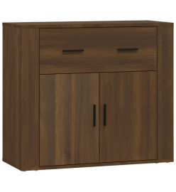 Buffet Chêne marron 80x33x70 cm Bois d'ingénierie