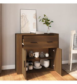 Buffet Chêne marron 80x33x70 cm Bois d'ingénierie