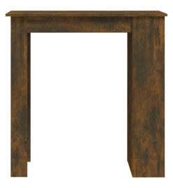 Table de bar et étagère de rangement Chêne fumé 102x50x103,5 cm