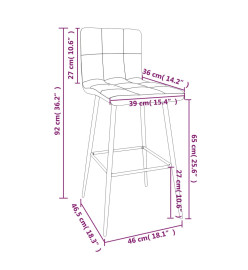 Tabouret de bar Crème Velours