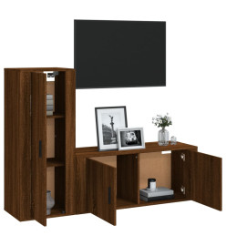 Ensemble de meubles TV 2 pcs Chêne marron Bois d'ingénierie