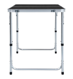 Table pliable de camping Gris Aluminium 120x60 cm