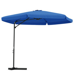 Parasol d'extérieur avec mât en acier 300 cm Bleu azuré