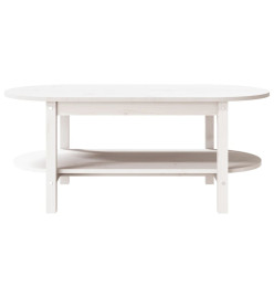 Table basse Blanc 110x55x45 cm Bois massif de pin