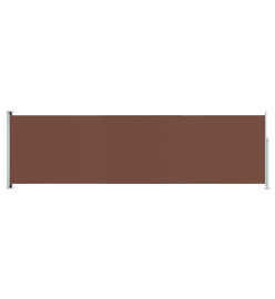 Auvent latéral rétractable de patio 180x600 cm Marron