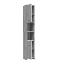 Armoire de bain Sonoma gris 30x30x183,5 cm Bois d'ingénierie