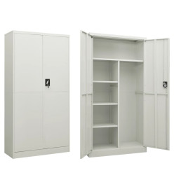 Armoire à casiers Gris clair 90x40x180 cm Acier