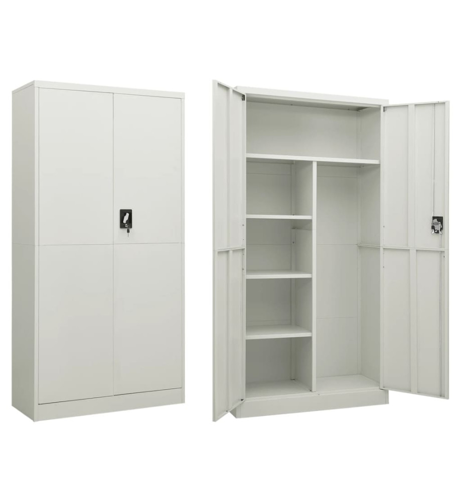 Armoire à casiers Gris clair 90x40x180 cm Acier