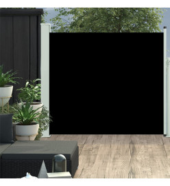 Auvent latéral rétractable de patio 100x300 cm Noir