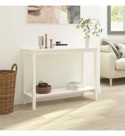 Table console Blanc 110x40x80 cm Bois massif de pin