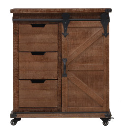 Armoire de rangement Bois de sapin massif 64x33,5x75 cm Marron