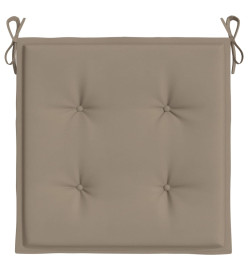 Coussins de chaise de jardin 2 pcs taupe 40x40x3cm tissu oxford