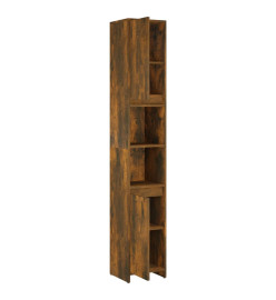 Armoire de bain Chêne fumé 30x30x183,5 cm Bois d'ingénierie