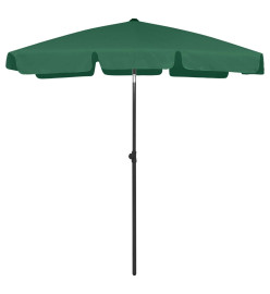 Parasol de plage vert 180x120 cm