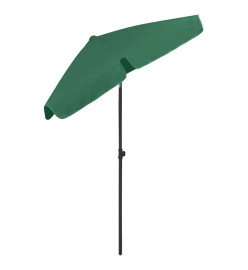 Parasol de plage vert 180x120 cm