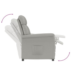 Fauteuil inclinable Gris clair Similicuir daim