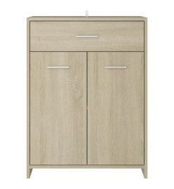 Armoire de salle de bain Chêne sonoma 60x33x80 cm Aggloméré