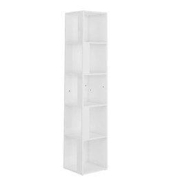 Armoire d'angle Blanc brillant 33x33x164,5 cm Aggloméré