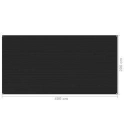 Tapis de tente 200x400 cm Noir