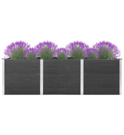 Lit surélevé de jardin Gris 300x50x91 cm WPC