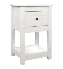 Tables de chevet 2 pcs Blanc 40x35x61,5 cm Bois de pin massif