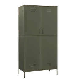 Garde-robe Vert olive 90x50x180 cm Acier