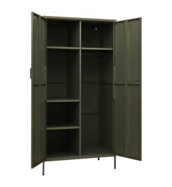 Garde-robe Vert olive 90x50x180 cm Acier