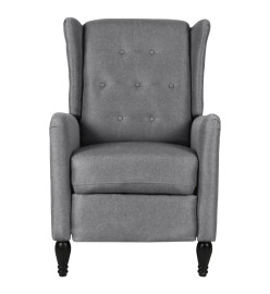 Fauteuil de massage inclinable Gris clair Tissu