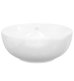 Lavabo blanc 44x17 cm céramique rond