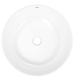 Lavabo blanc 44x17 cm céramique rond