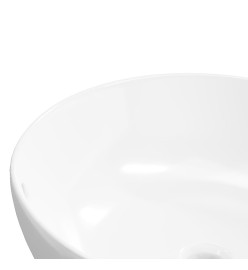 Lavabo blanc 44x17 cm céramique rond