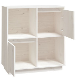 Buffet Blanc 74x35x80 cm Bois massif de pin